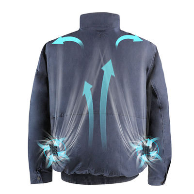 6700mAh เสื้อสูทปรับอากาศ Aircon Clothing สีเทาเข้ม