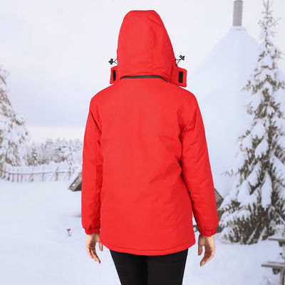 เสื้อผ้าฤดูหนาวที่อบอุ่นแบบ Softshell แบตเตอรี่ไฟฟ้า เสื้อล่าที่อบอุ่นด้วยแบตเตอรี่ 7.4V