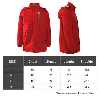 เสื้อผ้าฤดูหนาวที่อบอุ่นแบบ Softshell แบตเตอรี่ไฟฟ้า เสื้อล่าที่อบอุ่นด้วยแบตเตอรี่ 7.4V
