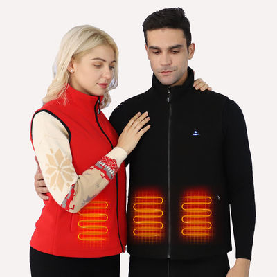 เสื้อกั๊กล่าสัตว์ที่อุ่นด้วยแบตเตอรี่สีดำเครื่องอุ่นร่างกายอุ่นอินฟราเรดไกล