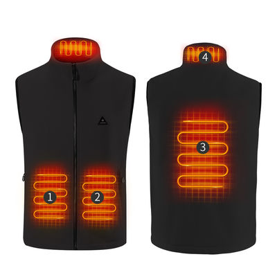 เสื้อกั๊กอุ่นกลางแจ้ง unisex พร้อมชุดแบตเตอรี่ Usb Electric อุ่น Padded Gilet
