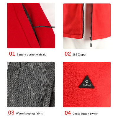 55C 5V Smart Gilet เครื่องอุ่นร่างกายอุ่นแบบชาร์จไฟได้สำหรับบุรุษ
