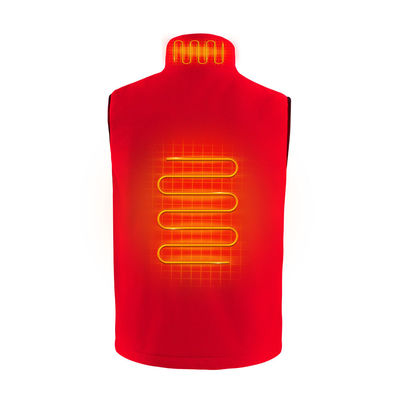 55C 5V Smart Gilet เครื่องอุ่นร่างกายอุ่นแบบชาร์จไฟได้สำหรับบุรุษ