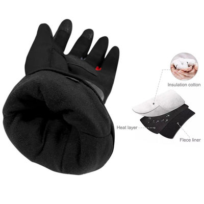 Windproof ถุงมืออุ่นแบบชาร์จใหม่ได้ 2600mAh ถุงมือให้ความอบอุ่นที่ใช้แบตเตอรี่