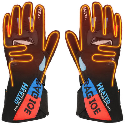 Windproof ถุงมืออุ่นแบบชาร์จใหม่ได้ 2600mAh ถุงมือให้ความอบอุ่นที่ใช้แบตเตอรี่