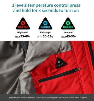 เครื่องล้าง สามารถชาร์จได้ ผู้ชาย ผู้หญิง 4 เขตทําความร้อน ไฟฟ้า Hooded เสื้อหนาวที่ทําความร้อน