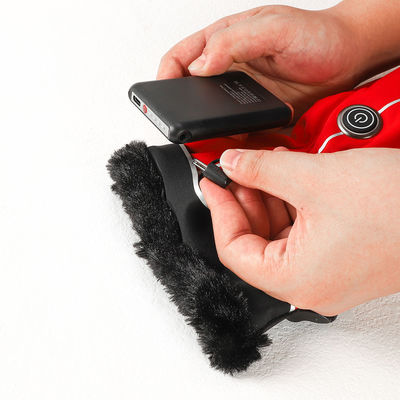 ฤดูหนาวขี่กลางแจ้ง 4000mAh แบตเตอรี่อุ่นถุงมือฤดูหนาวสตรีถุงมืออุ่นสีแดง