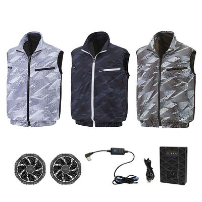 การชาร์จ USB Ac Vest 10050mAh Waistcoat Cooling Jacket สำหรับฤดูร้อน