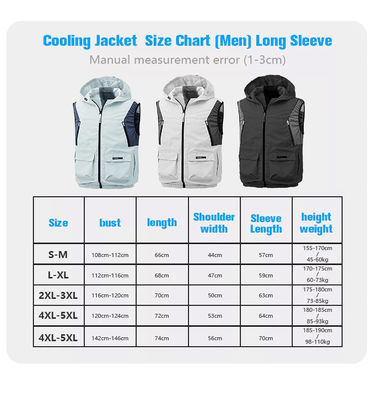 Man Outdoor Fan Cooling Vest เสื้อระบายความร้อนด้วยเครื่องปรับอากาศ Ice Vest