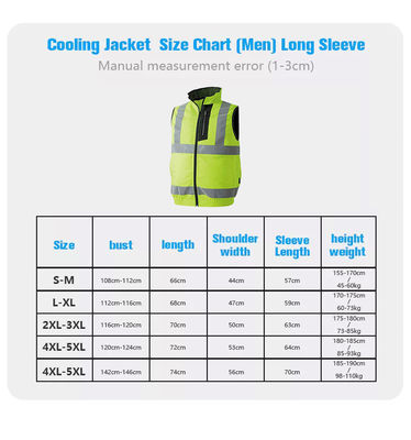 เสื้อระบายความร้อนพัดลมสะท้อนแสงเรืองแสง เสื้อคู่ Hi Vis