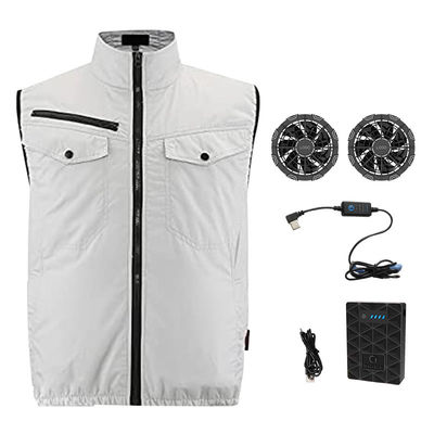 OEM สีขาวเครื่องปรับอากาศคูลลิ่งเสื้อกั๊กงานก่อสร้าง Ac เสื้อกั๊กคูลเลอร์