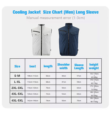 OEM สีขาวเครื่องปรับอากาศคูลลิ่งเสื้อกั๊กงานก่อสร้าง Ac เสื้อกั๊กคูลเลอร์