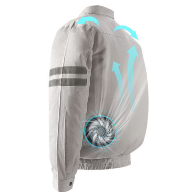 แจ็คเก็ตพัดลมระบายความร้อน Windproof เปิดลงปก Ac แจ็คเก็ตรถจักรยานยนต์