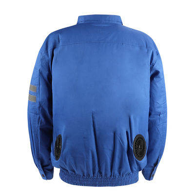 Windbreaker แจ็คเก็ตพัดลมระบายความร้อน 10050mAh เสื้อผ้าปรับอากาศ