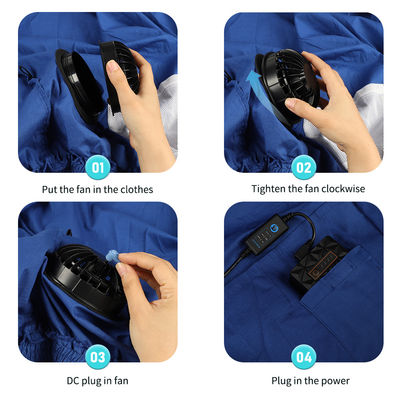 Windbreaker แจ็คเก็ตพัดลมระบายความร้อน 10050mAh เสื้อผ้าปรับอากาศ