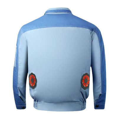 เสื้อปรับอากาศเดินป่า 6700mAh แบตเตอรี่ Li เสื้อโค้ทคอจีน
