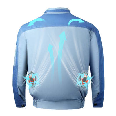 เสื้อปรับอากาศเดินป่า 6700mAh แบตเตอรี่ Li เสื้อโค้ทคอจีน