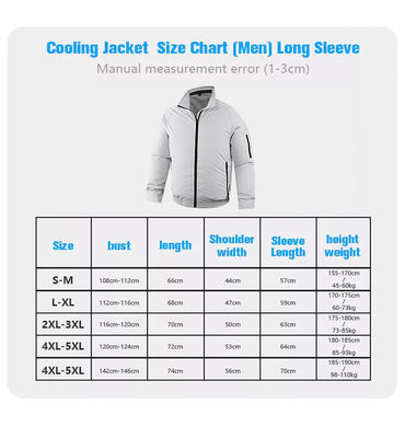 เสื้อเชิ้ตปรับอากาศแบบถัก 4XL เสื้อแจ็คเก็ตระบายความร้อนด้วยอากาศ