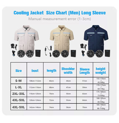 เสื้อเชิ้ตผ้าฝ้ายโพลีเอสเตอร์ปรับอากาศ M L XL XXL XXXL ไซส์ สีเทาอ่อน