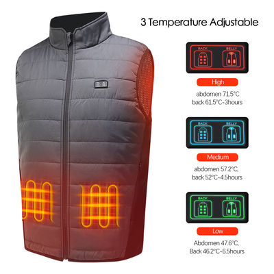 USB 5V แบตเตอรี่ Powered Vest โพลีเอสเตอร์แขนกุดไฟฟ้าอุ่น Waistcoat