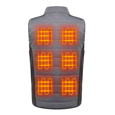 USB 5V แบตเตอรี่ Powered Vest โพลีเอสเตอร์แขนกุดไฟฟ้าอุ่น Waistcoat