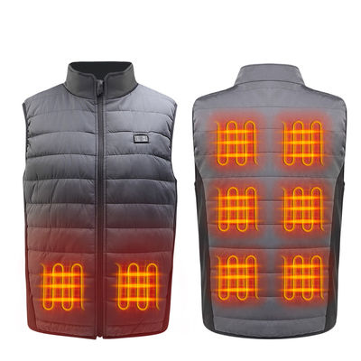 OEM USB Electric อุ่น Padded Gilet FCC เสื้อกั๊กแบบใช้แบตเตอรี่แบบอุ่น
