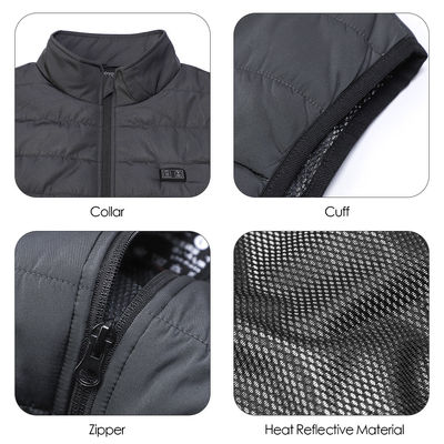 USB 5V แบตเตอรี่ Powered Vest โพลีเอสเตอร์แขนกุดไฟฟ้าอุ่น Waistcoat