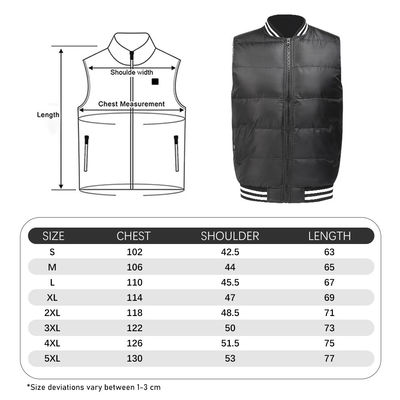 5 โซนความร้อนเสื้อกั๊กอุ่นกลางแจ้ง 5V เสื้อกั๊กอุ่นแบบชาร์จไฟได้