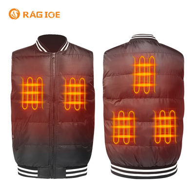 เสื้อกั๊กอุ่น 50C 60C ที่ใช้แบตเตอรี่ Unisex ความร้อนไฟฟ้า Usb อุ่น Gilet