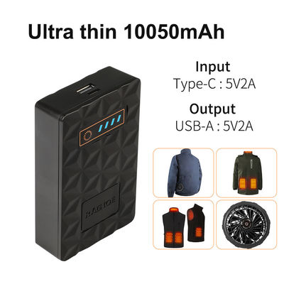 ชุดแบตเตอรี่เสื้อกั๊กอุ่น 10050mAh ชุดแบตเตอรี่อุ่นร่างกาย