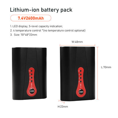 เครื่องชาร์จแบบพกพา 7.4V สำหรับชุดแบตเตอรี่เสื้อกั๊กแบบอุ่นสำหรับเสื้อโค้ทแบบอุ่น