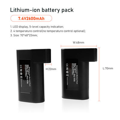 ชุดแบตเตอรี่ 7.4V 2S1P สำหรับถุงมืออุ่น 2600mah อุปกรณ์เสริมเสื้อผ้าไฟฟ้า