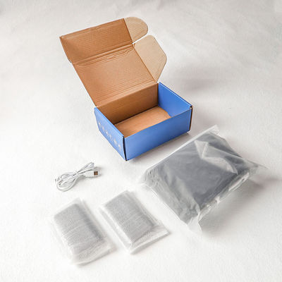 ถุงน่องอุ่นแบตเตอรี่ 4000mAh สีเทาสามอุณหภูมิ Gears ถุงเท้าบีบอัดแบบอุ่น