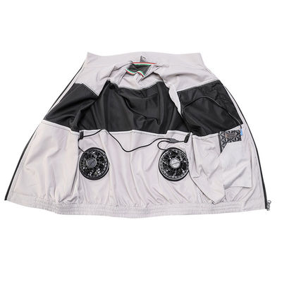 เสื้อกั๊กพัดลมระบายความร้อนสีเทาอ่อนสีดำ S/M/L/XL/XXL/XXXL Optinal พร้อมแบตเตอรี่ 6700mAh