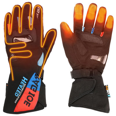 8.4V ถุงมืออุ่นแบบชาร์จไฟได้ Antiskid Electric อุ่น Cycling Gloves