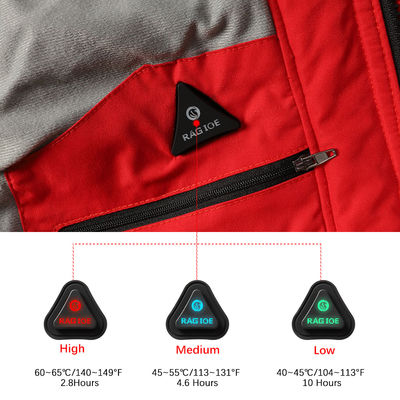 เสื้อผ้าฤดูหนาวที่อบอุ่นแบบ Softshell แบตเตอรี่ไฟฟ้า เสื้อล่าที่อบอุ่นด้วยแบตเตอรี่ 7.4V