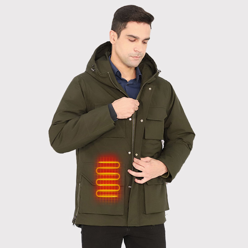 เสื้อสกีผ้าปูน 7.4V แบตเตอรี่ เสื้อสโนว์บอร์ดชายที่อบอุ่น